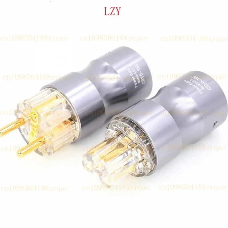 for Krell Pair 24k Gold plated EU for schuko Power Plug  IEC C13 C15 Female Connector