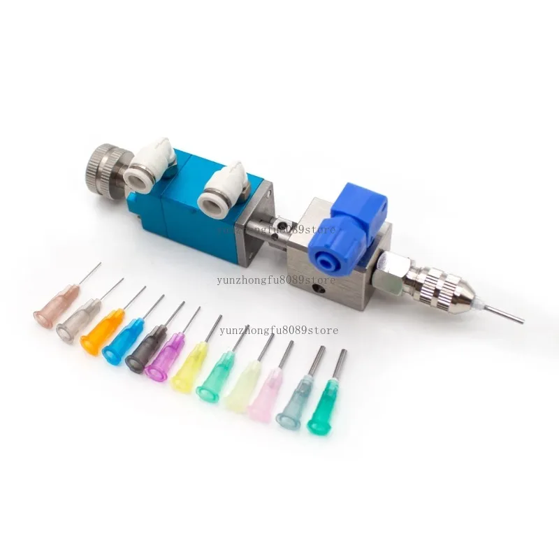 QLH-21A Pneumatic Precision Thimble Dispensing Valve, Micro UV Glue Dispenser with 0.01ml High-Precision Output