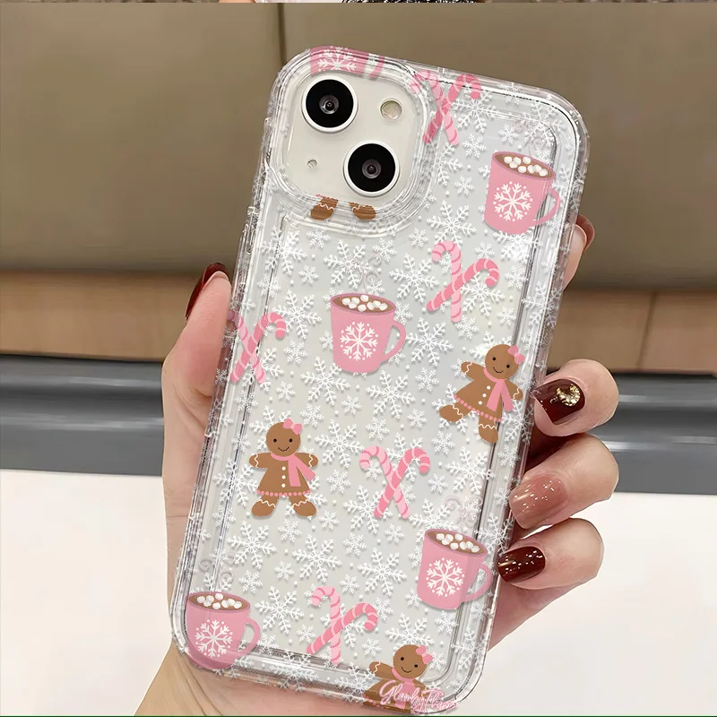 عيد الميلاد ندفة الثلج تصميم جراب هاتف ل ممن لهم Reno10 Reno8 Reno7 Reno6 Reno5 Z T زائد 4G 5G وسادة هوائية مكافحة سقوط غطاء واضح #6