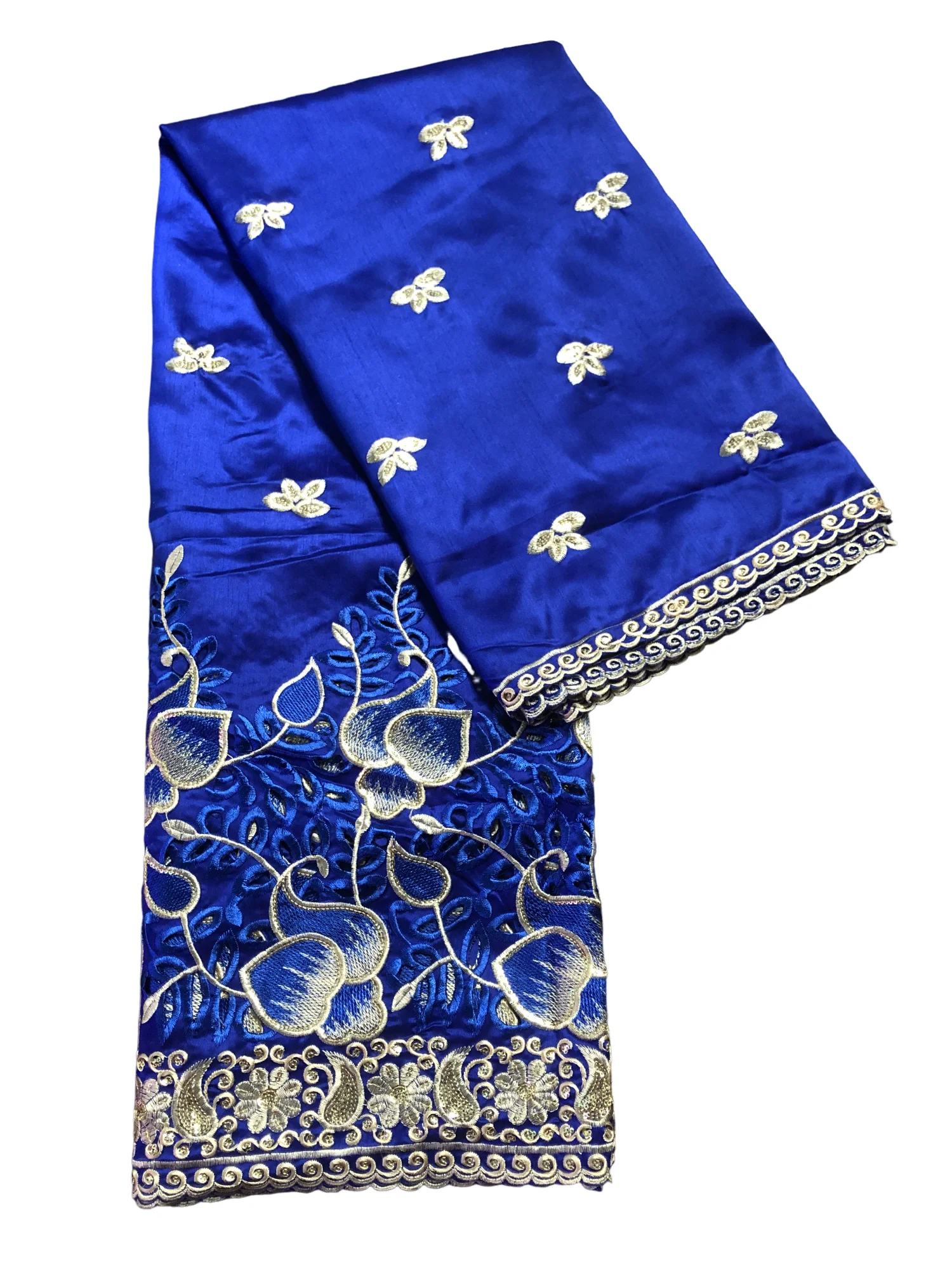 

2025 African Hollow Out George Sequins Fabric 5Yards/Pcs Indian Raw Silk George Wrappers Hot Nigerian Lace Fabrics For Wedding