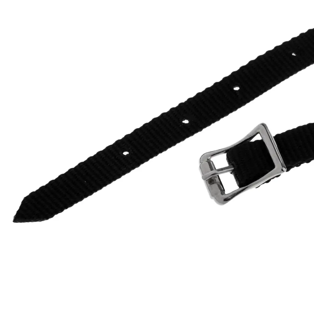 2 Piece Equestrian Horse Riding English Spur Straps with Silver Buckles - 45cm Length