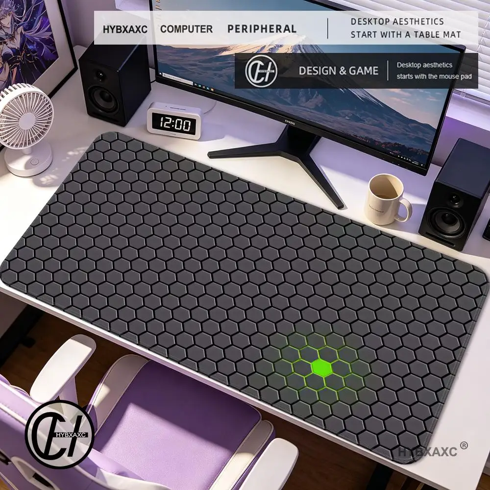 

HYBXAXC Cool hexagons Mouse Pad Large Computer Game Table Mats Rubber Anti-slip Gaming Keyboard Mousepads Desk Pads