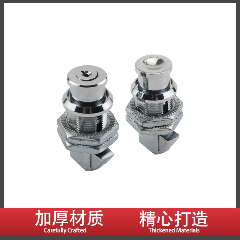 Commercial Multi Specification Zinc Alloy Press Type Cylindrical Electrical Cabinet Button Door Lock Collision Lock