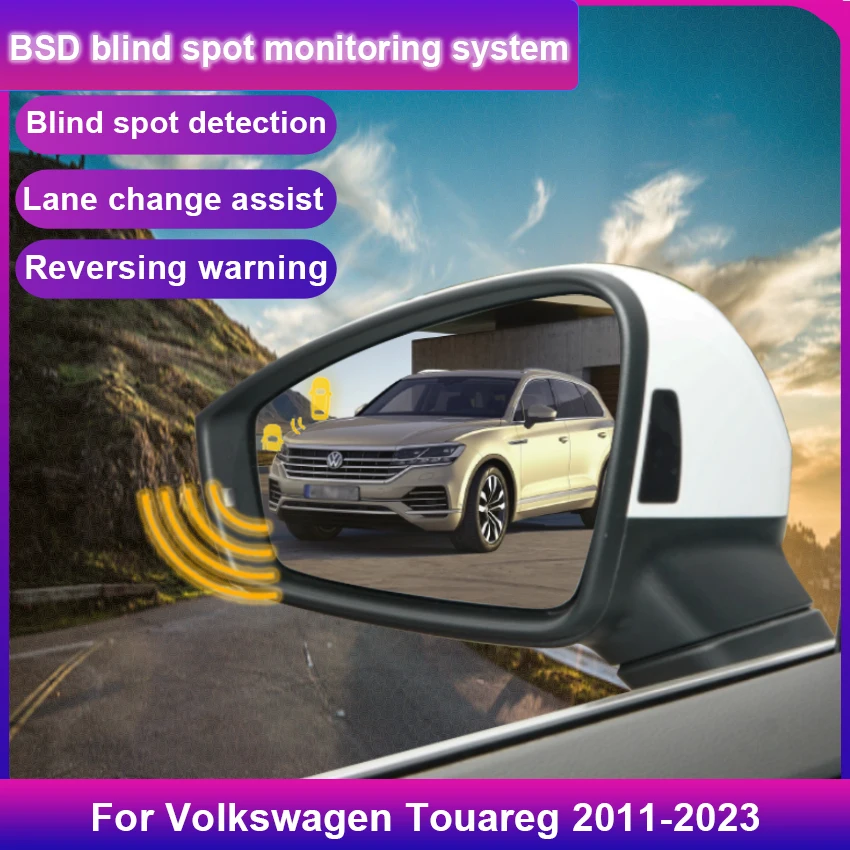 Car Blind Spot Detection System BSD BSA BSM For Volkswagen Touareg 2011 to 2025 Car Sensors Drive Rear Mirror Monitoring