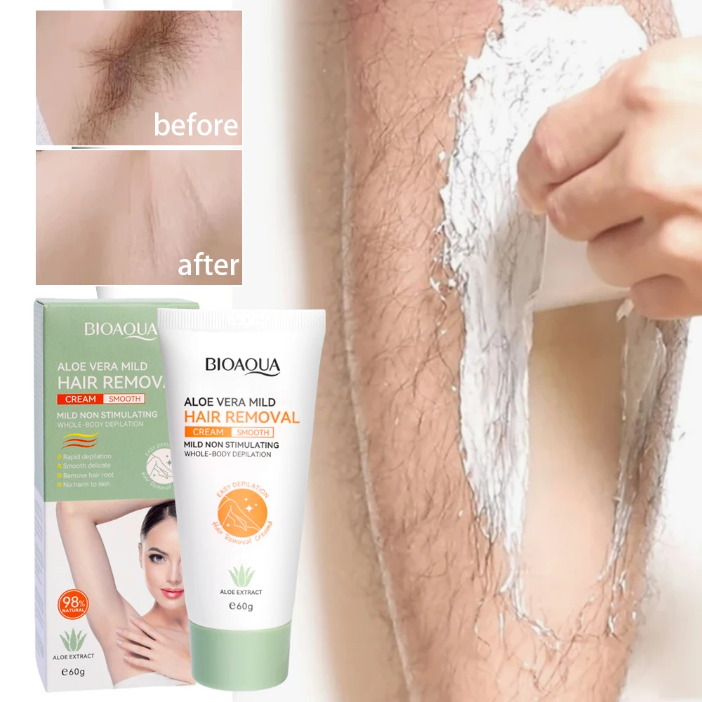 Crema de depilación rápida para hombres y mujeres, inhibidor indoloro, crecimiento del vello, brazo, axila, piernas, depilación permanente, belleza, cuidado de la salud, 60g