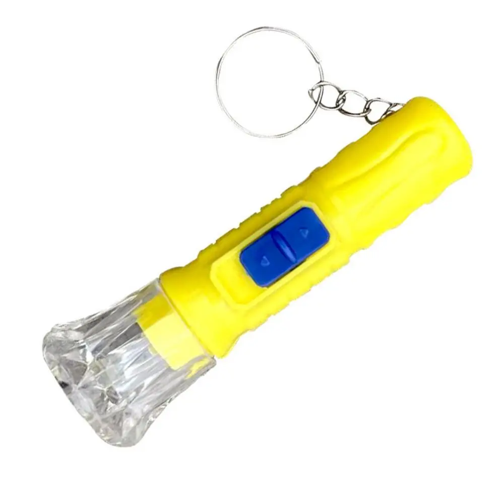 10Pcs Lamp Toy Mini Flashlight Durable Birthday Party Gifts Random Color Keychain Light Portable Plastic LED Torch Children Kid