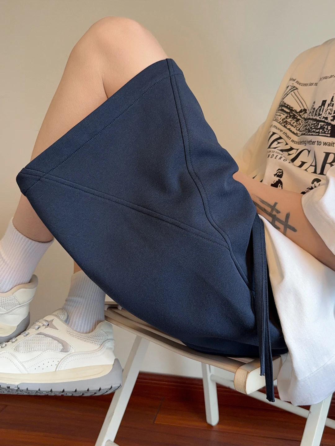 

Loose Basketball Shorts Men's Summer Fashion Brand Casual Sports Shorts Outerwear Blue Cotton Polyester Blend Straight Leg