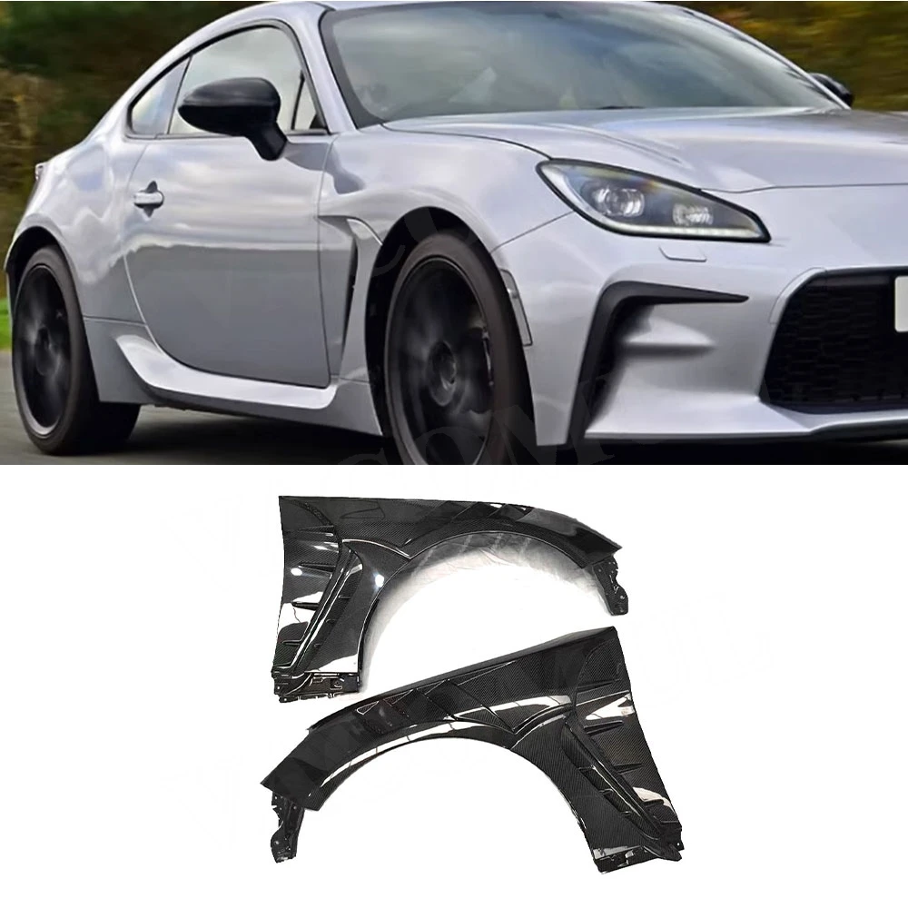 VACOMUL 2PCS For Toyota GR86 Subaru BRZ 2021+ Carbon Fiber Front Bumper Sider Fender Car Fender Flares Wheel Eyebrow Protector