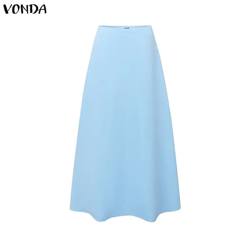 Plus Size 5XL VONDA Mode Jurk Sets Vrouwen Lange Lantaarn Mouw Blouse en Maxi Rokken Elegante Streetwear 2 Stuk outfits 2 STUKS