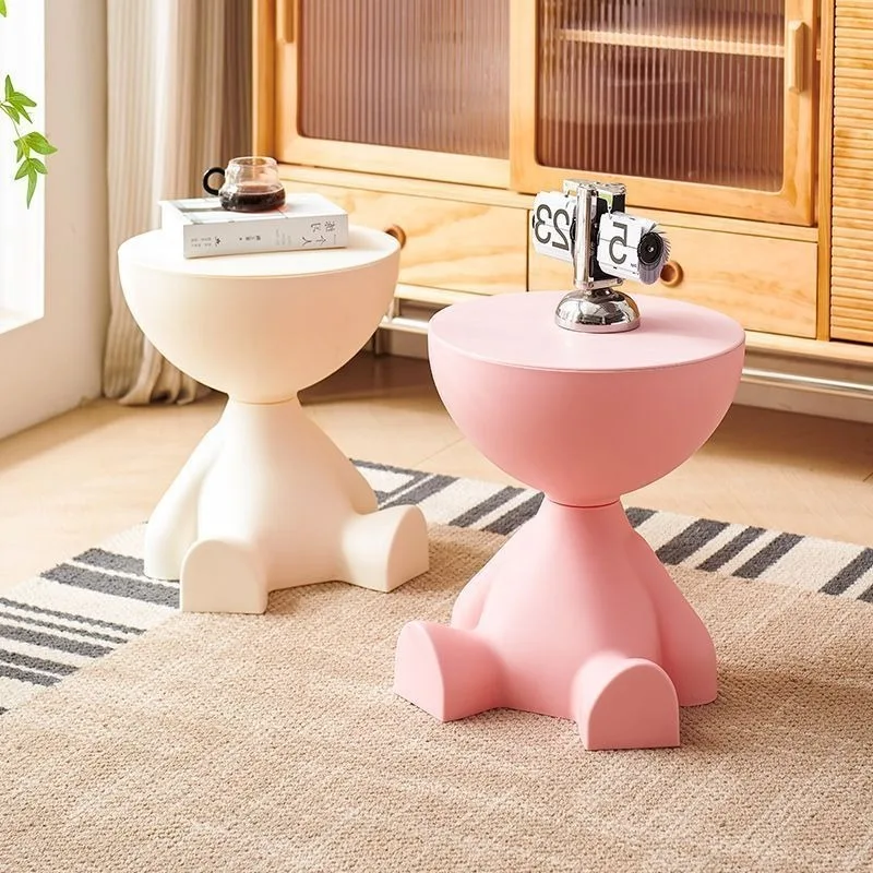 Cream wind new Internet celebrity living room small flat head coffee table creative simple plastic edge ins wind bedroom corner image 3