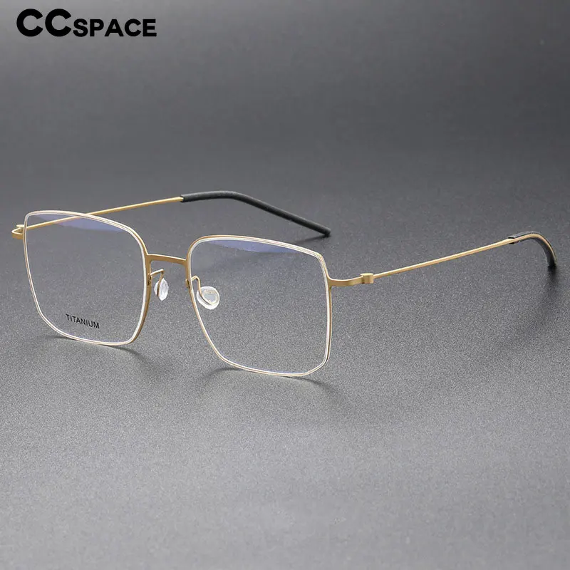 56139 Ultra Light Pure Titanium Glasses Frame Without Screws Rectangle Myopia Screwless Optical Prescription Eyeglasses Frame