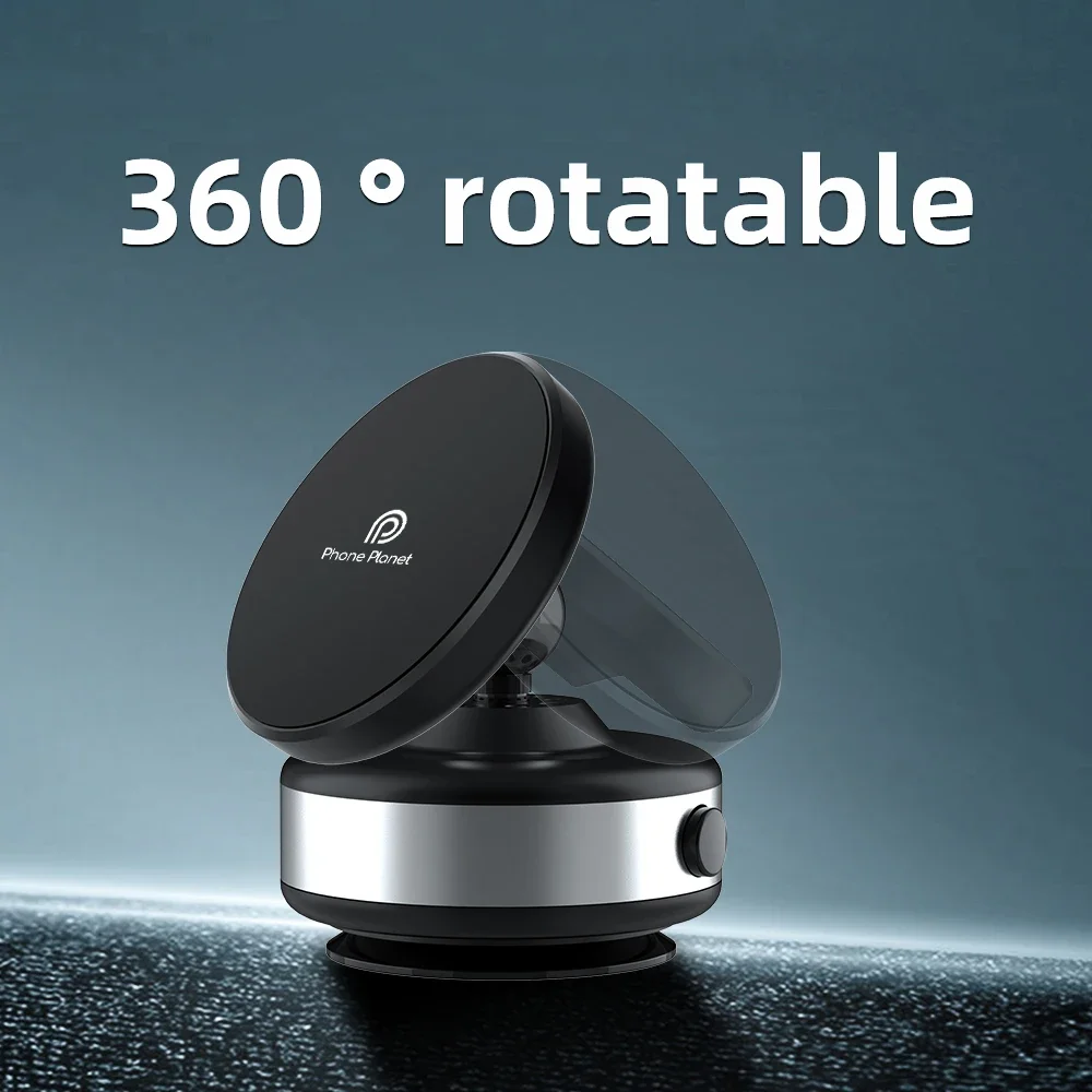 Alloy Magnetic Wall-mounted Phone Holder Electric Vacuum Suction Phone Holder 360°Rotated 5KG Suction Force For Iphone Samsung view 2