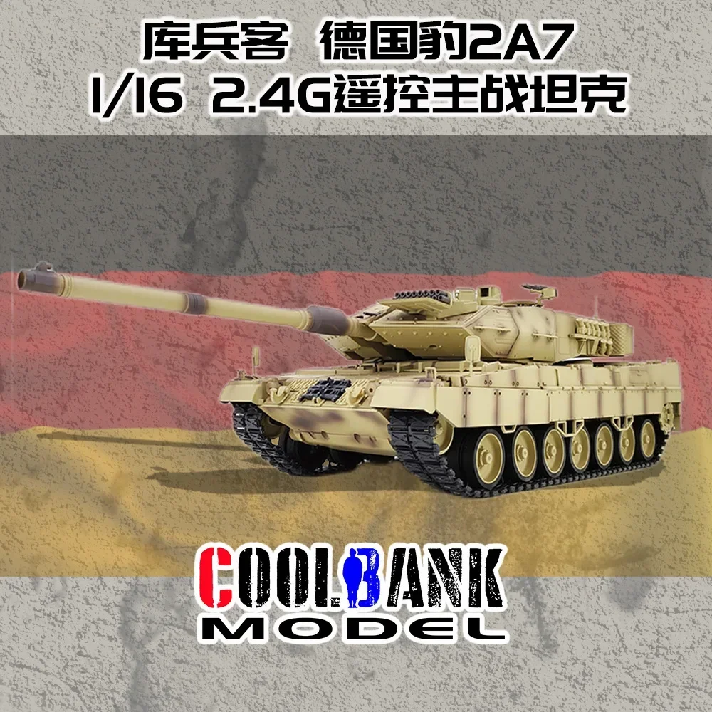 1:16 Kobingke Remote Control Simulation Battle Tank Cross Border German Leopard 2a7 Rc Main Battle Tank Children's Electric Toy