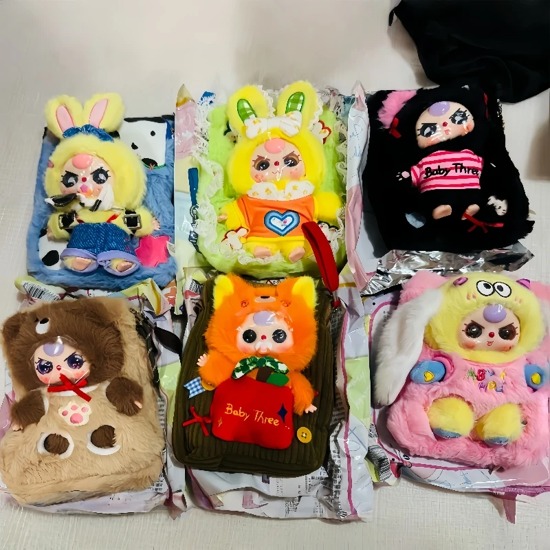 

В наличии Baby Three Original Wa Sansui Cute Bag Travel Series Сумка для телефона Слепая коробка Игрушки Кукла Очарование Портативная сумка для хранения для девочек Подарок