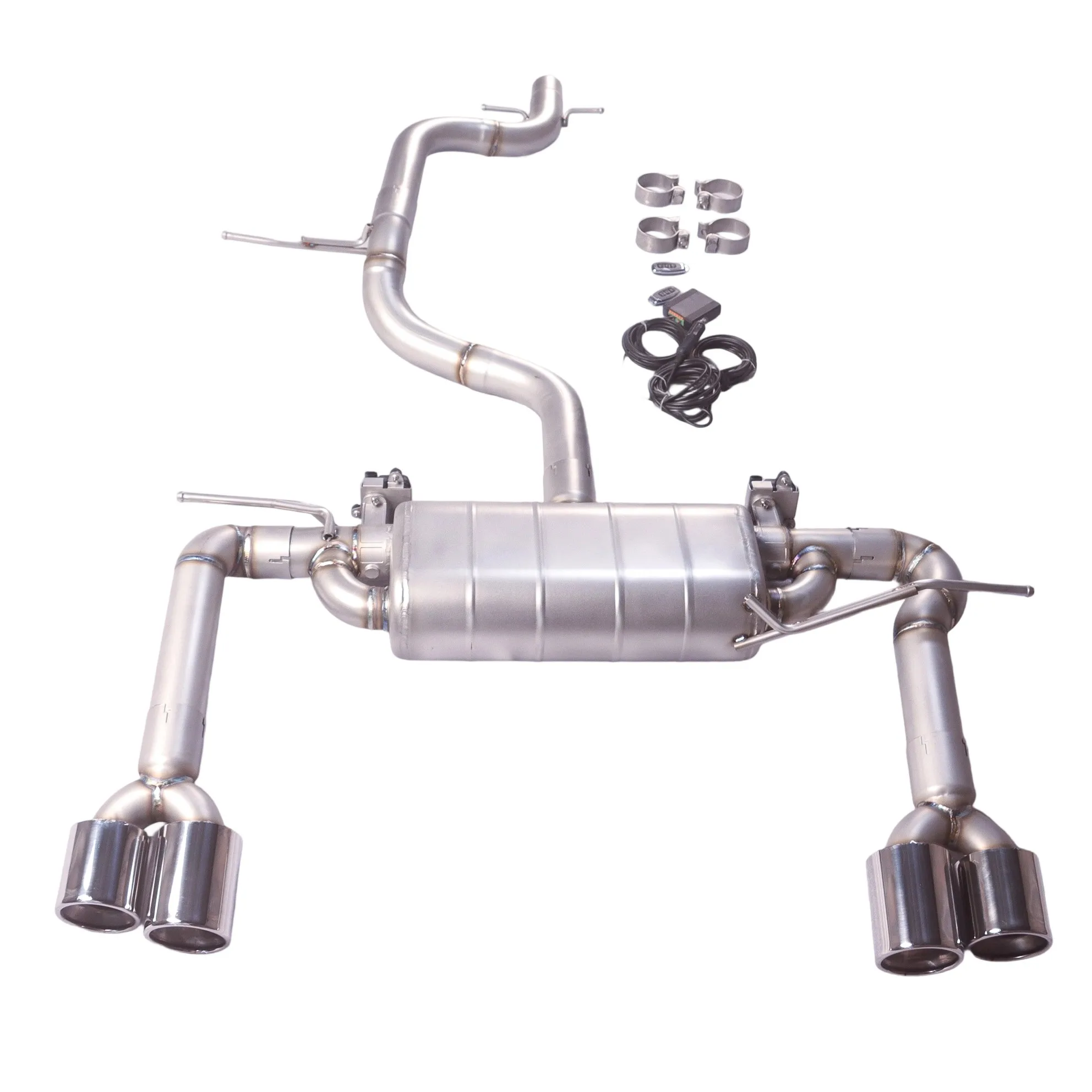 [Custom products] Suitable for 13 types of Volkswagen EOS 2.0T Catback stainless steel valve performance four exhaust pipes