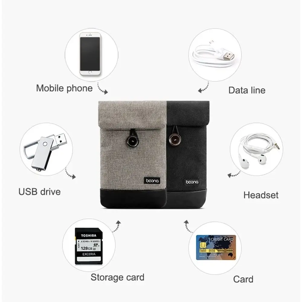 Data Cable Large Capacity Electronic Accessories Bag Electronics Storage Bag Phone Organizer Pouch Cable Organizer Bags