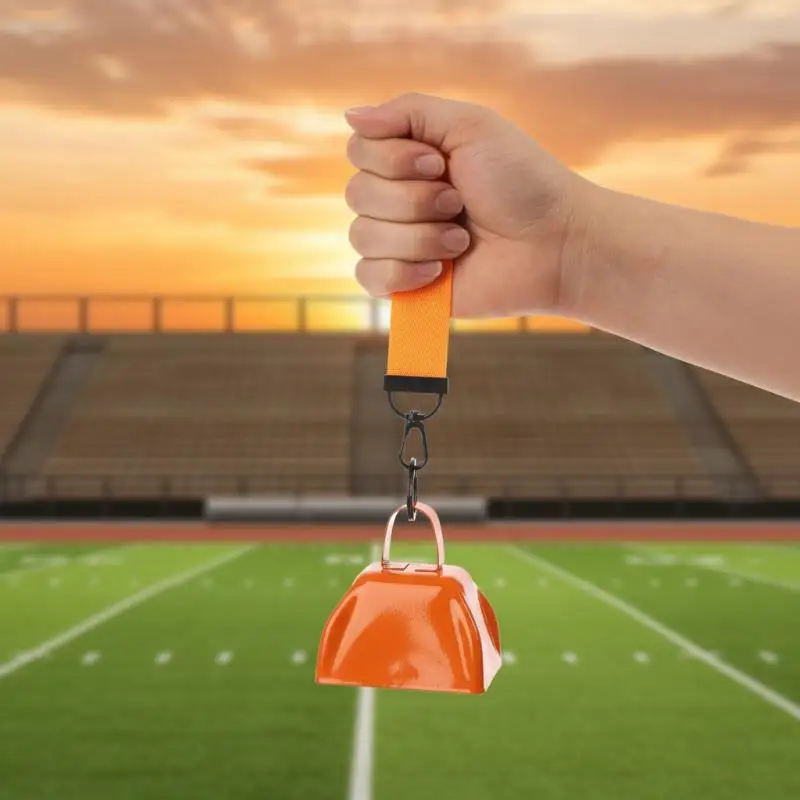 Efficient Sound Iron Cowbell with Wrist Rope Perfect for Sports Events and Celebrations
