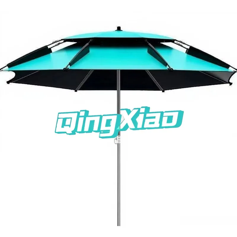 Windproof Waterproof Fishing Umbrella Outdoor Heavy Duty Sun Shade Parasol For Beach Camping Angling Uv Protection Adjustable
