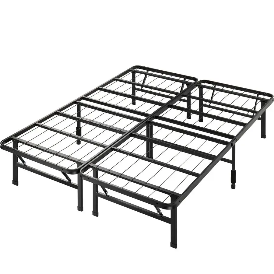 SmartBase ToolFree Assembly Mattress Foundation, Rangka Tempat Tidur Platform Logam 14 Inci, Tidak Perlu Box Spring, Rangka Baja Kokoh, Und