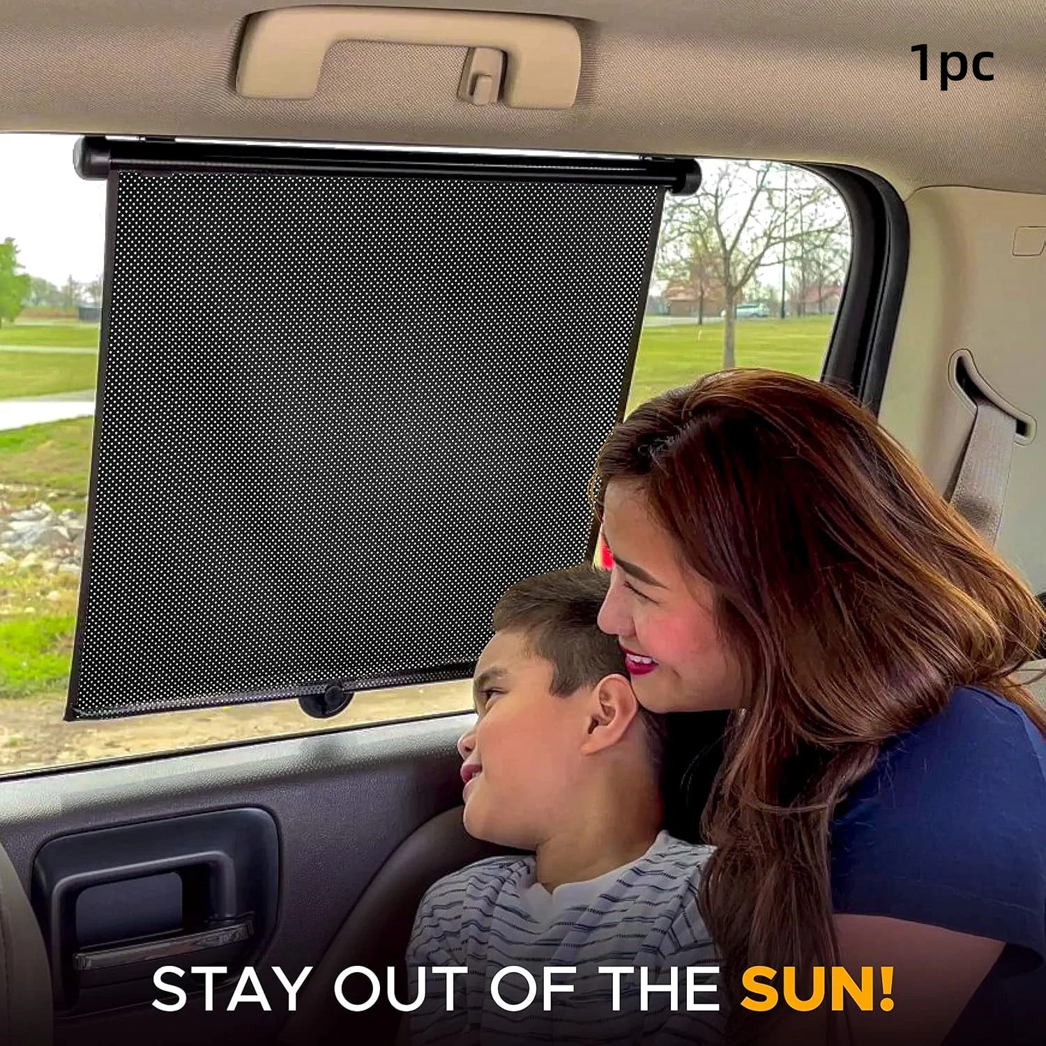 1pcs Sunshade, Universal Dot Retractable Car Sun Visor - 2 Pack: UV and Heat Protection, Glare Reduction, Adjustable, A Must-Hav