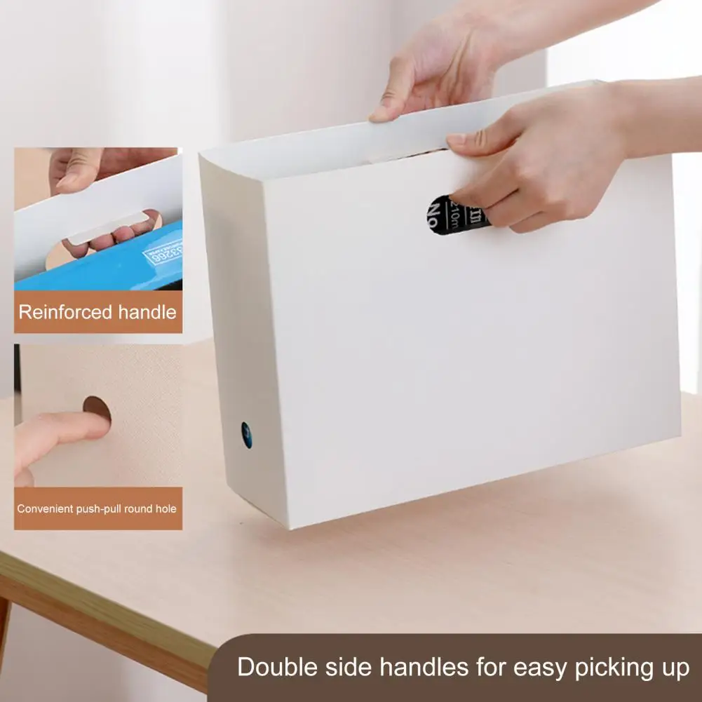 Useful Book Storage Basket Durable Non-slip Lightweight Office Document File Storage Box  Document Organizer Moisture-proof