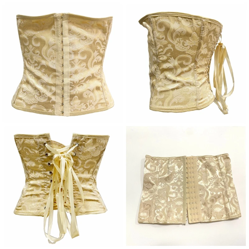 Shapewear Corsetto gotico da donna Allenatore in vita Controllo della pancia 3 ganci e supporto per il busto Body dimagrante per stratificazione o capispalla