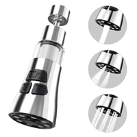 Kitchen Sink Faucet Sprayer With Filter 3 Function Pull Out Sink Spray Head Pull Down Faucet Sprayer 360° Rotate Aerator Chrome