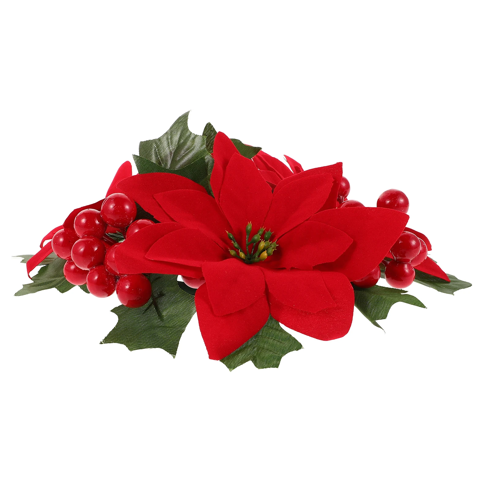 

Christmas Wreath Mini Xmas Decorative Ring Pillar Festive Desktop Decoration Home Table Centerpiece Wreath Table