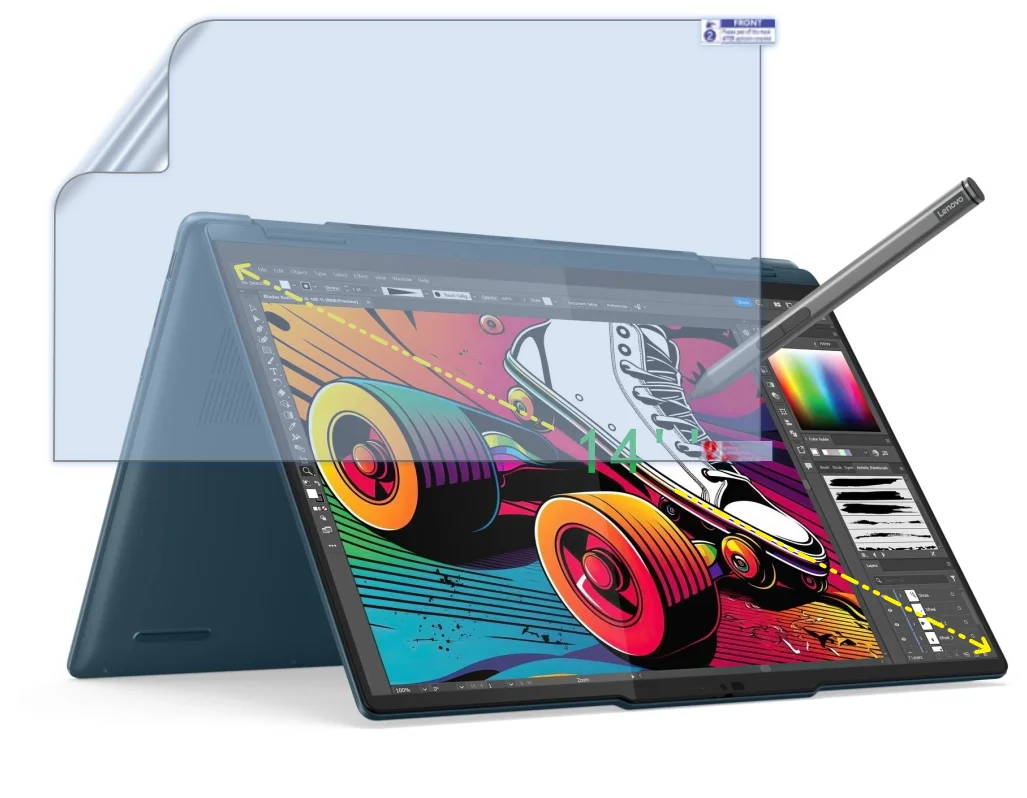 

3 шт. прозрачная/матовая защитная пленка для экрана ноутбука Lenovo Yoga 7 2-в-1/Yoga 9 2-в-1/Yoga 9i 2 в 1/Yoga 7 2-в-1 14 дюймов