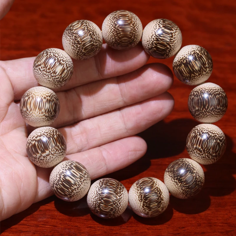 Natural bamboo beads, Rhapis, bamboo bracelet, solid bamboo bracelet, handmade prayer beads