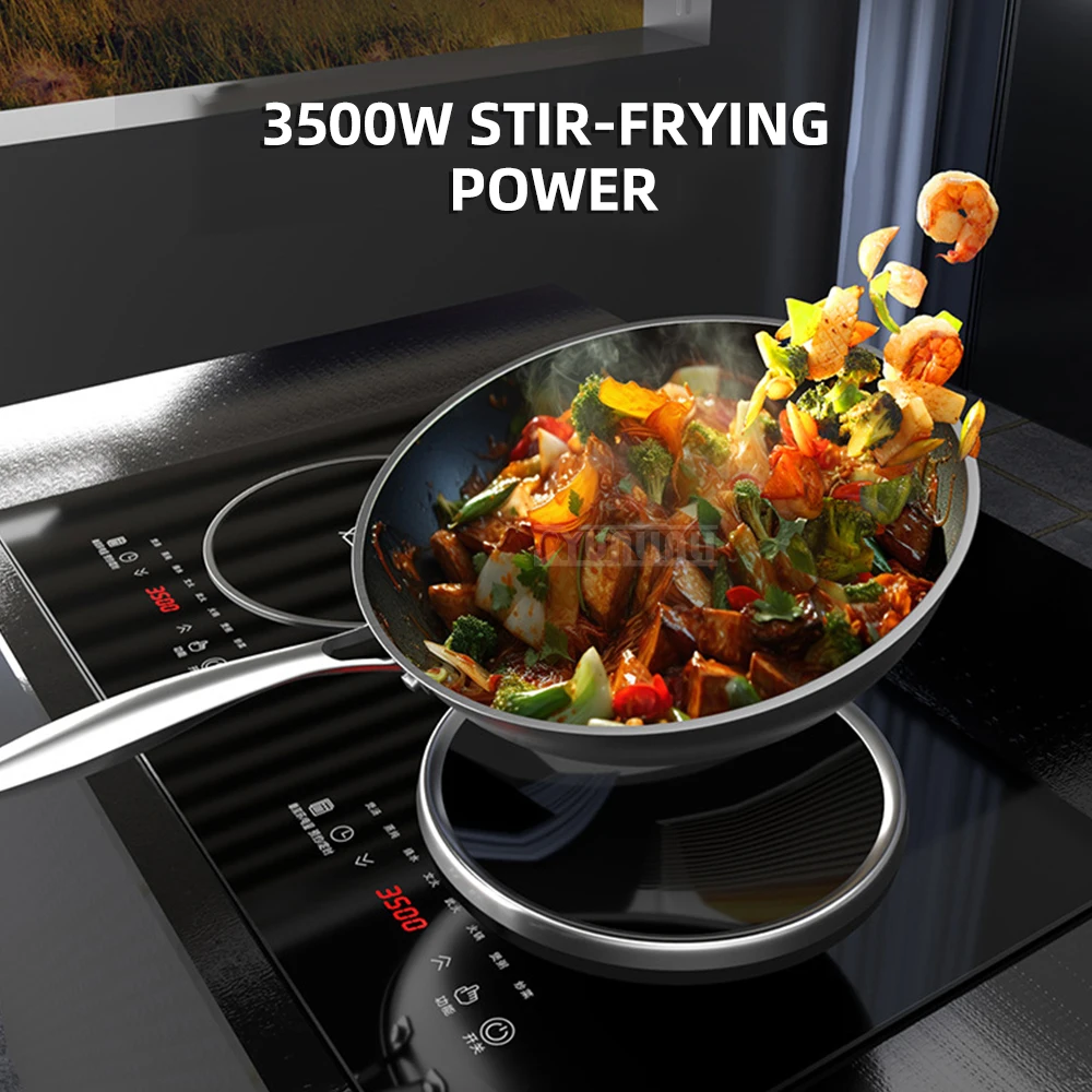Dual Concave Induction Cooker + Ceramic Stove Intelligent Flat Cooktops Embedded Estufas Eléctricas Hogar