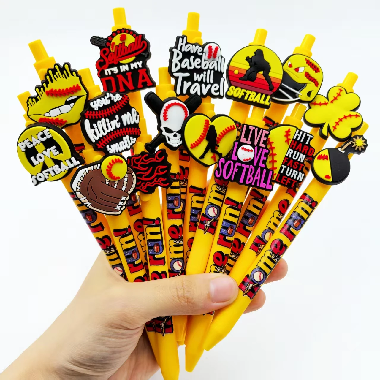 

8 шт./15 шт. шариковые ручки серии Love Sports Baseball, спортивные ручки для софтбола, канцелярские принадлежности для офиса и учебы
