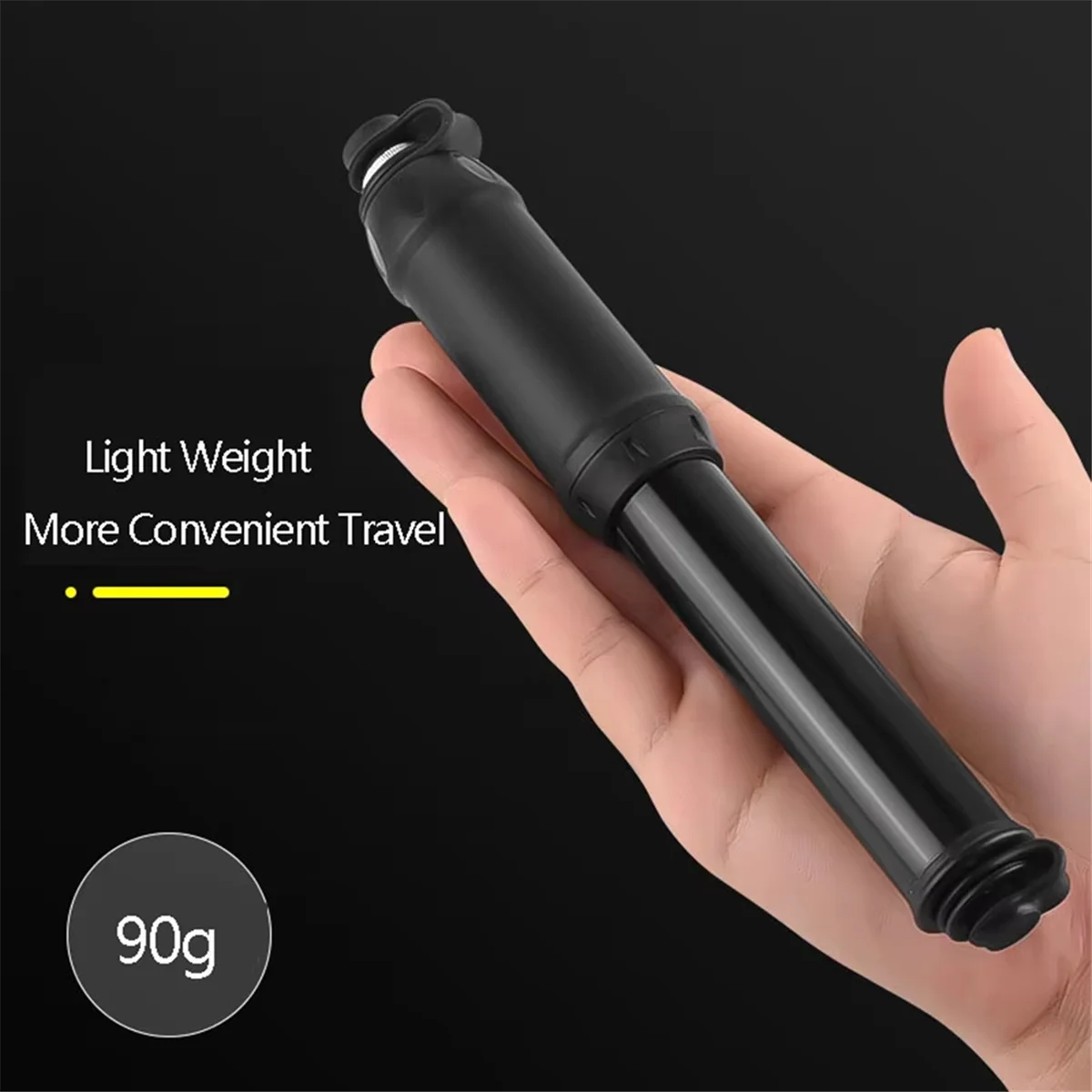 AA79 THE ~ منفاخ إطارات الدراجة الصغير المحمول، مضخة يدوية لدراجة الطريق والكرة، تتضمن دعامة تثبيت، ملحقات الدراجة #4