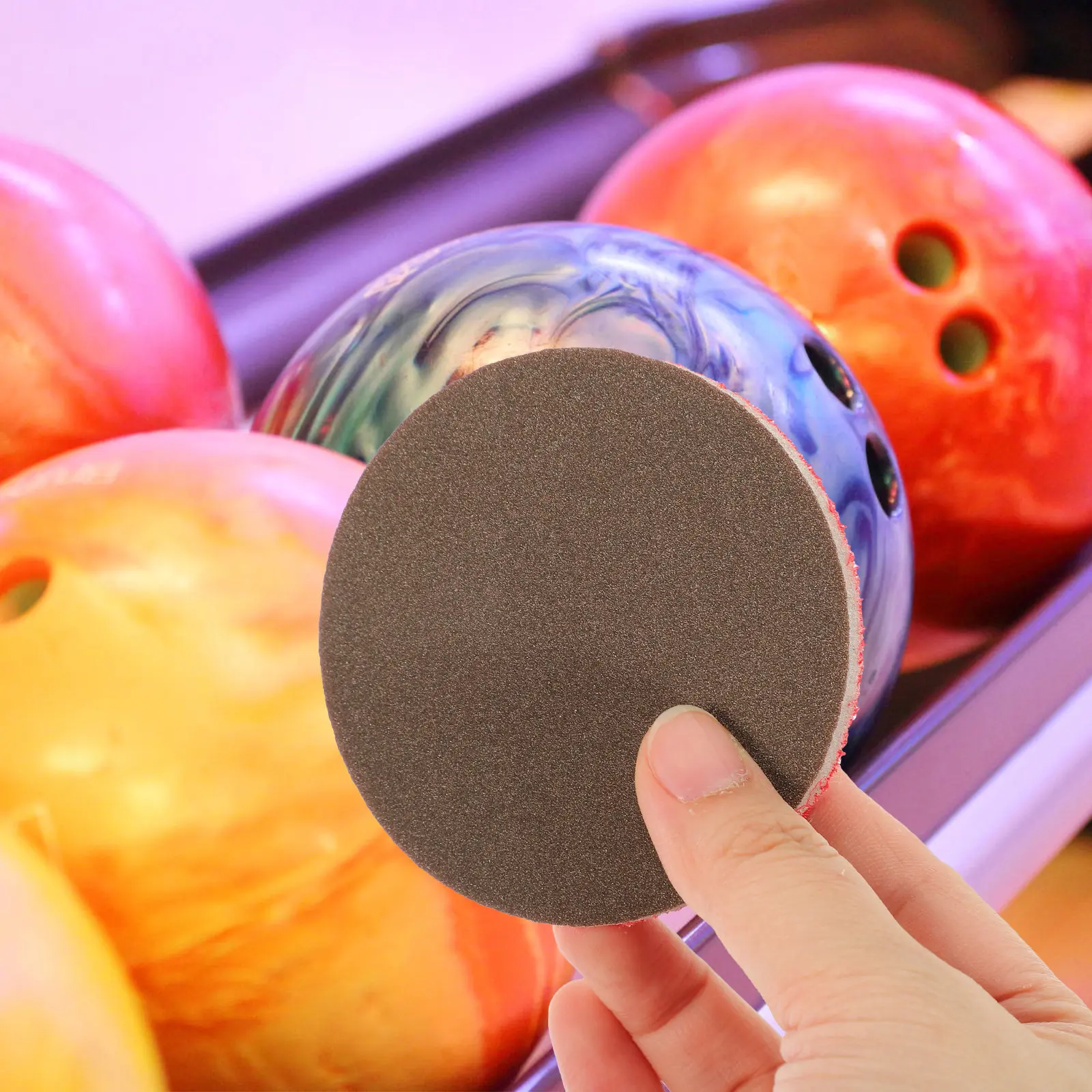 10pcs Grinding Sandpaper Kit Sponge Bowling Ball Cleaner Durable Polishing Pads For Scratch Removal Deep Cleaning Bowling view 3