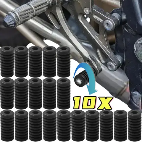 1/10pc 오토바이 시프터 고무 슬리브, 오토바이 기어 시프트 레버 커버 범용 미끄럼 방지 고무 페달 커버