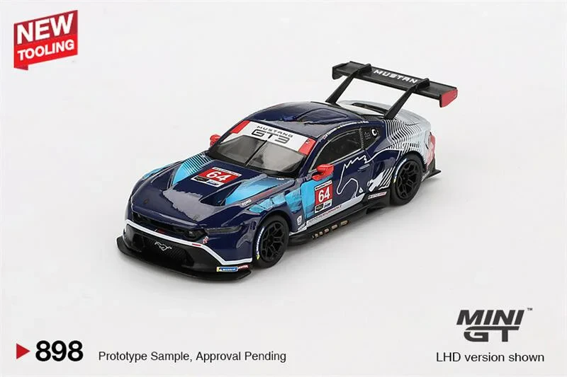 **พรีออเดอร์** MINI GT 1:64 Mustang GT3 # 64 Multimatic Motorsports 2024 LHD รถโมเดลเหล็ก