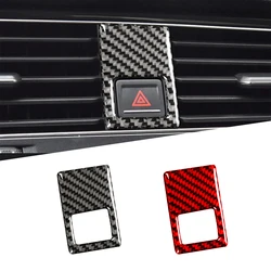 Voor Vw Golf 7 Mk7 Gti Vii 2013-2019 Auto Centrum Controle Noodwaarschuwing Licht Cover Sticker Trim Auto Accessoires Carbon Fiber