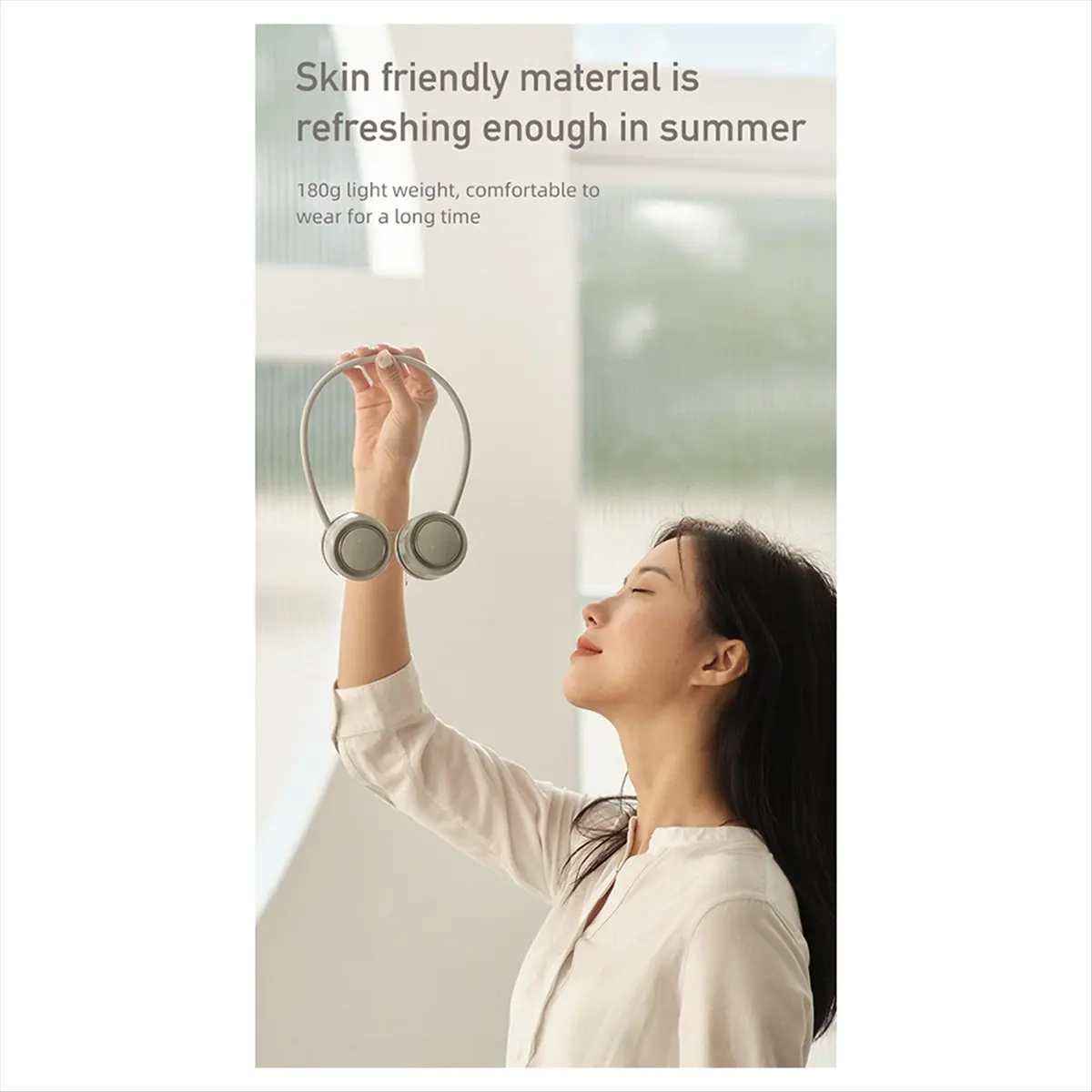 Promotion New Storage Hanging Neck Fan Outdoor Leafless Lazy Person Usb Large Wind Portable Hanging Neck Fan