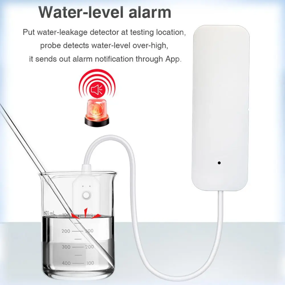 Tuya WiFi Smart Water Leak Detector Remote Monitor Water Overflow Level Sensor Smart Life Control Flood Leakage Security Alarm