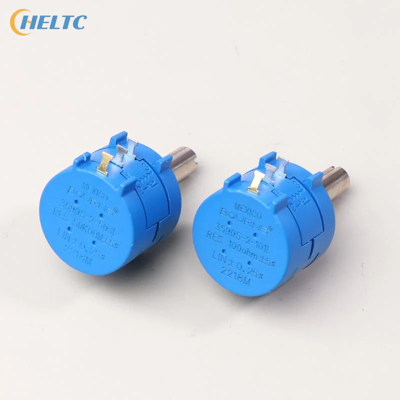 1 conjunto de eixo circular de metal 3590s kit de potenciômetro multivoltas de precisão-resistor ajustável de 10 anéis + botão rotativo e mostrador de contagem