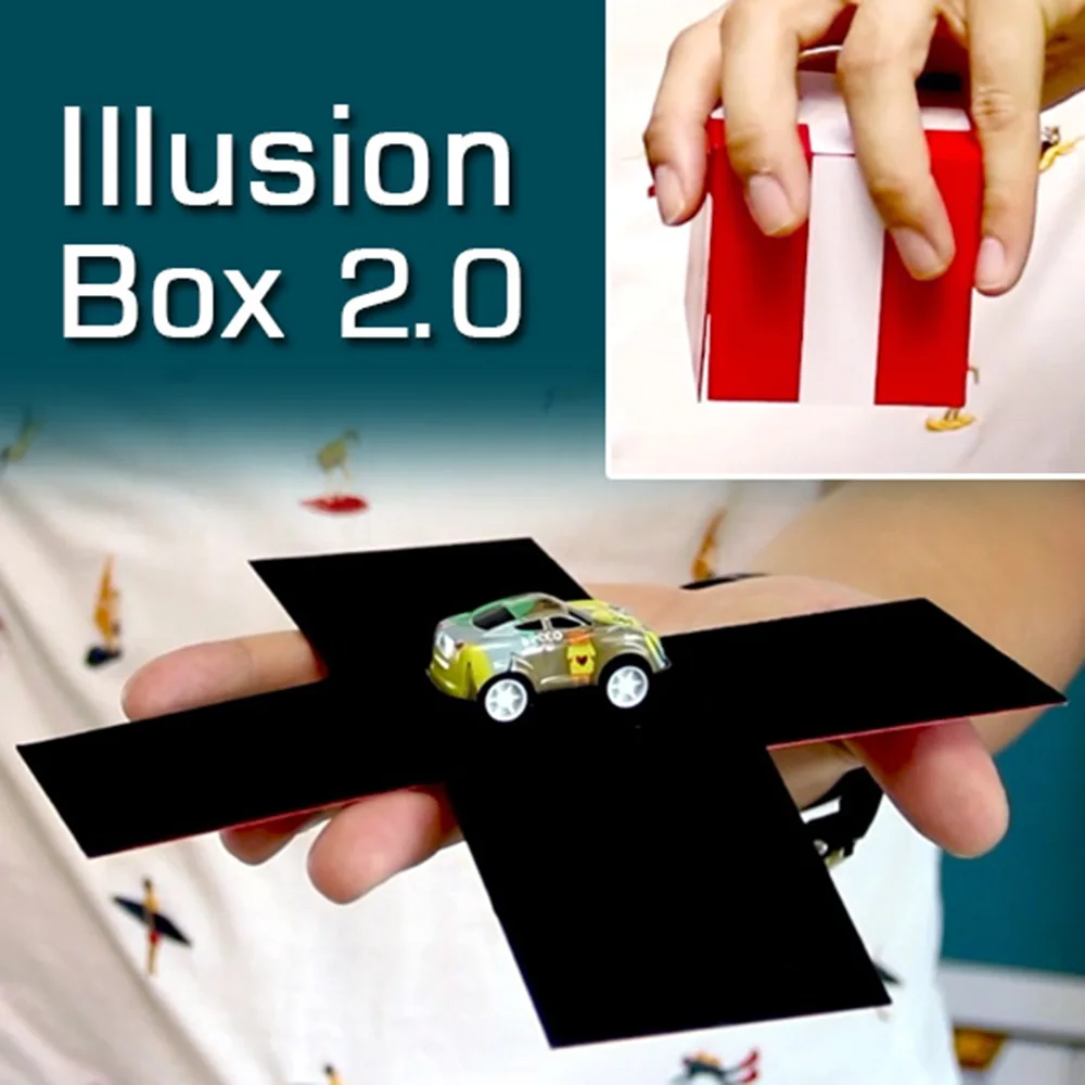 Illusion Box 2.0 Magic Trick Toy Car Appearing in Empty Box Close Up Illusion Gimmick Mentalism Object Producing Vanishing Magia