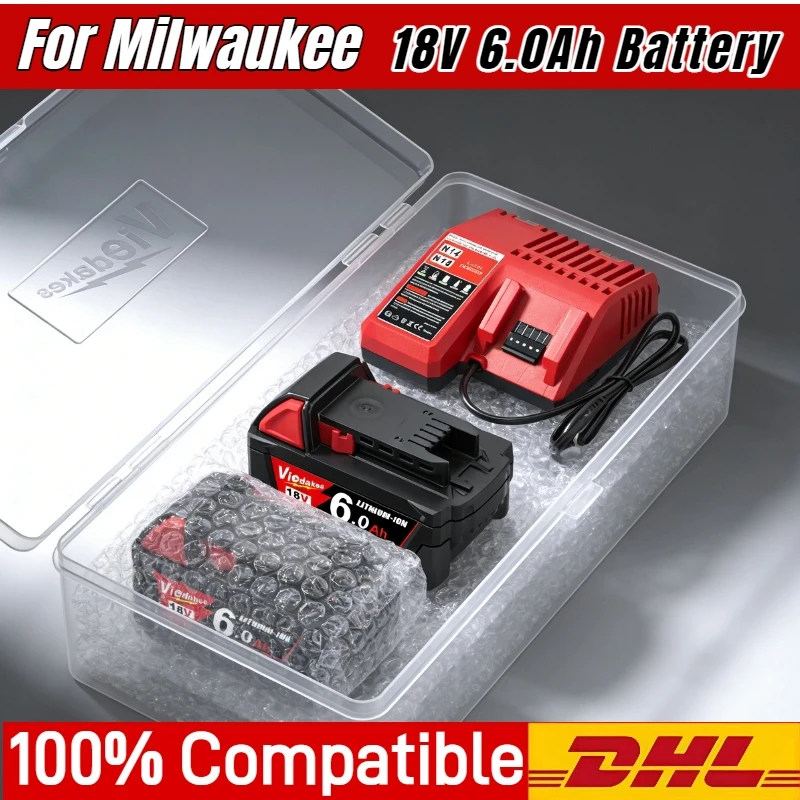 

for Milwaukee Battery M18 18V 6.0Ah for Milwaukee M18 48-11-1815 48-11-1850 2604-22 for milwaukee 18v battery electronics