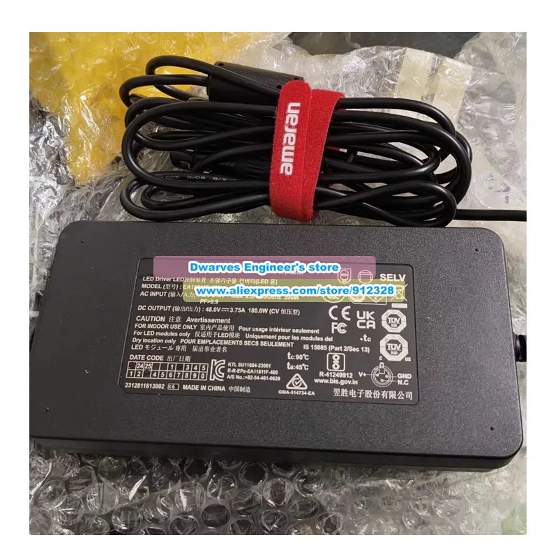 EA11811F-480 Ac Adapter 48V 3.75A 180W for EDAC LED Driver Power Supply