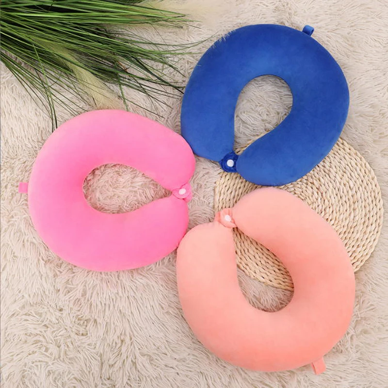 Travel Pillow U Shaped Neck Pillow Soft Massage Neck Pillow Sleeping Airplane Pillow Cervical Healthcare Bedding Cervical Pillow
