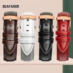 SEAFARER Quality Genuine Leather Watch Band 13mm 14mm 16mm 17mm 18mm 19mm 20mm Watchbands For DW Daniel Wellington Watch Strap