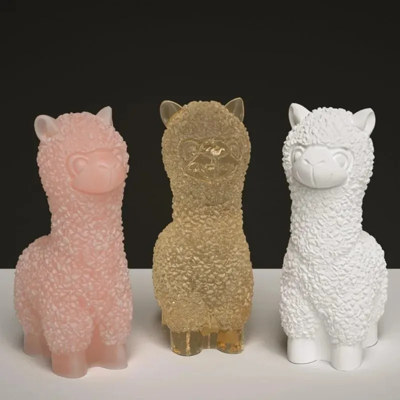 latests models cute alpaca silicone mold for diy clay resin handicrafts and scented candle ideal for home decor and holiday gift