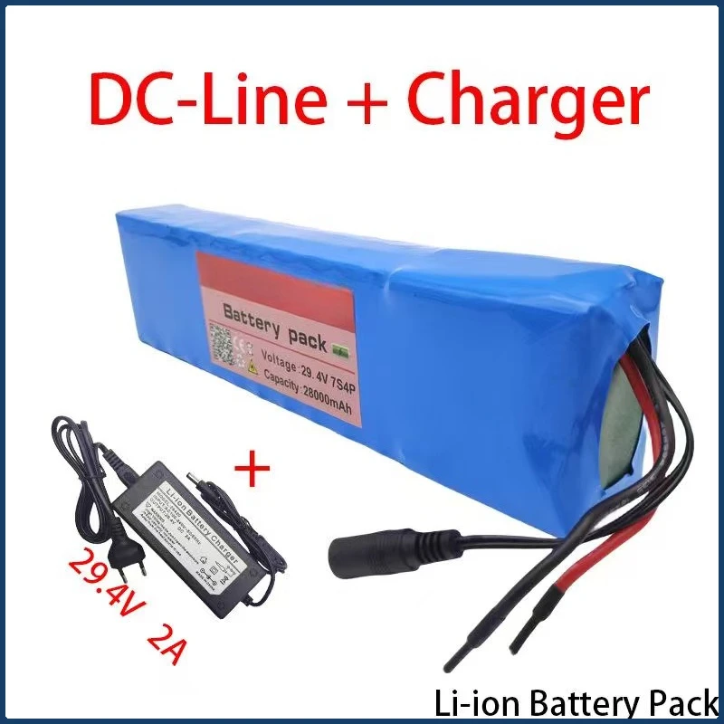 

7S4P 18650 Lithium-ion Battery Pack 24V 28mAh for Electric Bicycles, Power-assisted Bicycles and Balance Bikes