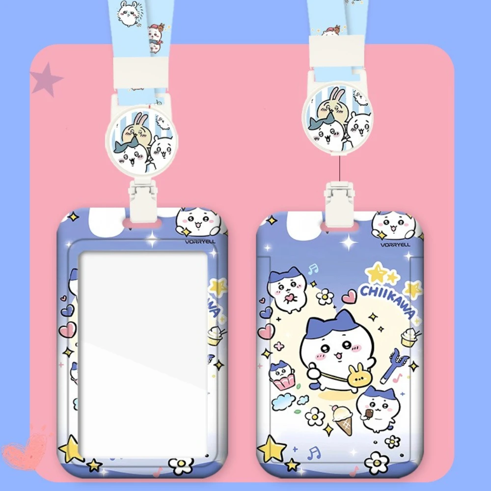 

NEW 2026 Chiikawa Card Case | Anime Cartoon Lanyards Keychain | Neck Straps Student Credential Campus Card | Card Holder Gift