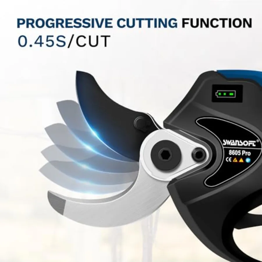 مقصات التقليم الكهربائية اللاسلكية لصيانة الحدائق مع قطر القطع 1.57 بوصة 1050 وات مقلم فرع شجرة يعمل بالبطارية