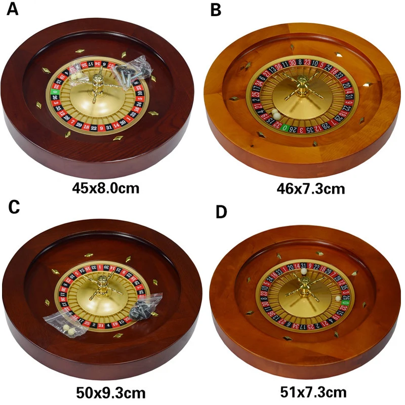 Type D Casino Wooden Roulette Wheel Bingo Game Entertainment Party Game